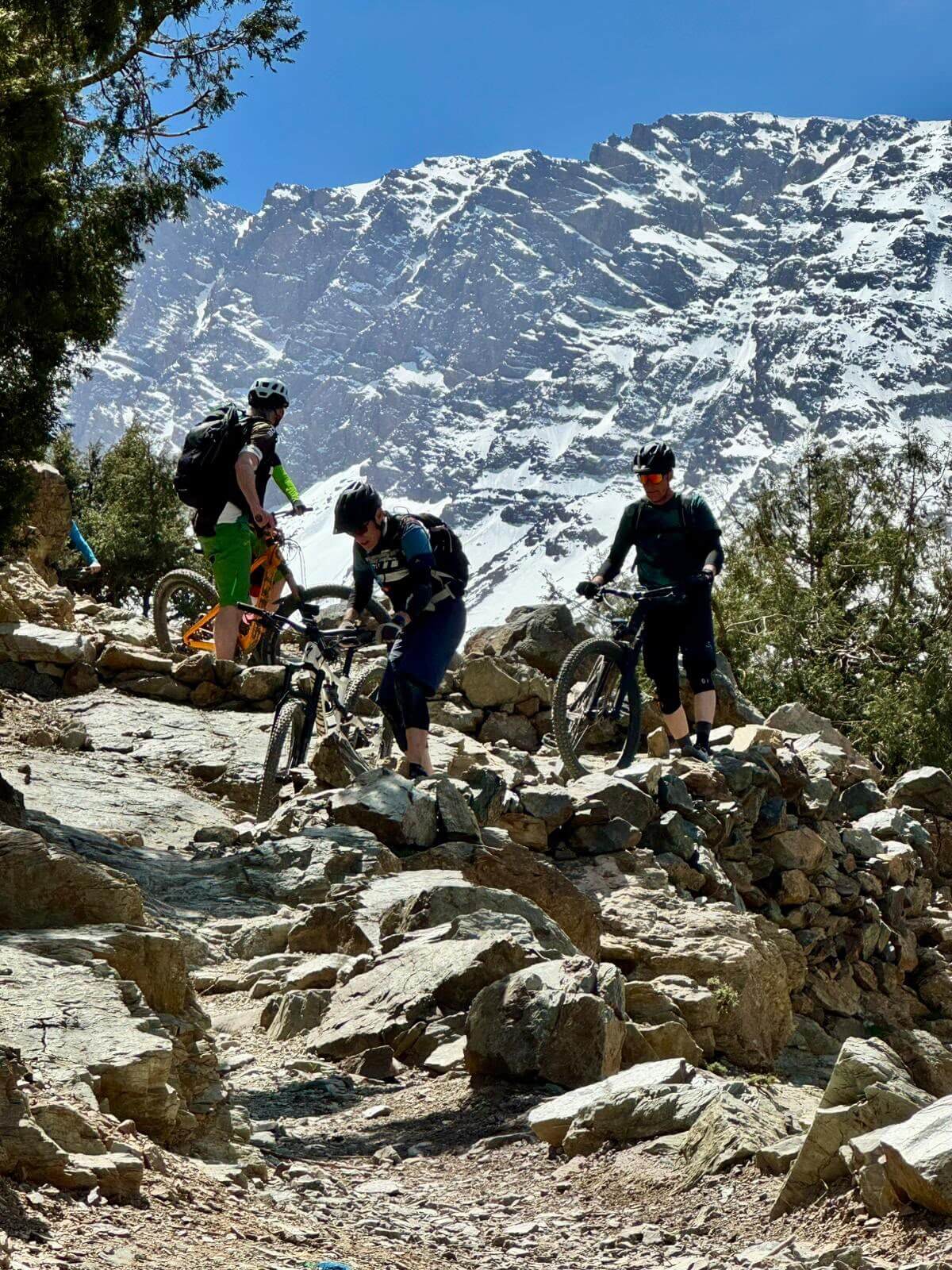Mountain biking through the High Atlas Mountains of Morocco